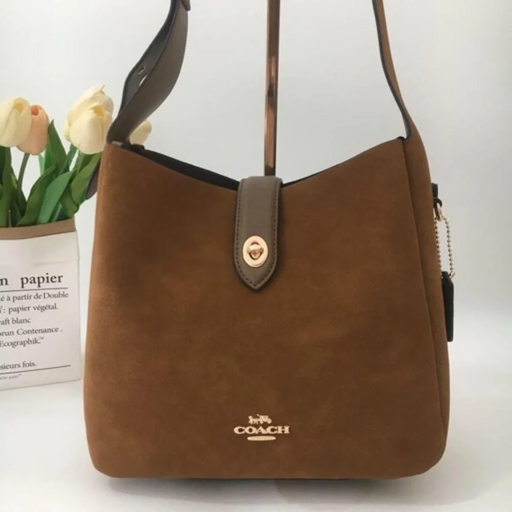 Coach Tan Leather Shoulder Bag - Picture 4 of 8